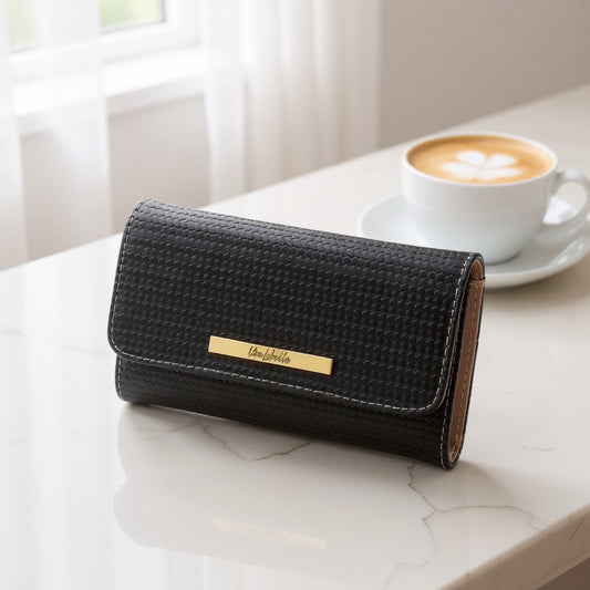 Carteira Feminina Longa Preta Modelo Lara