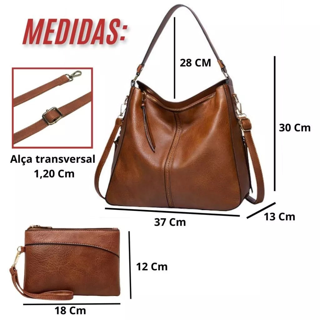 Bolsa Feminina De Couro Modelo PL