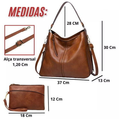 Bolsa Feminina De Couro Modelo PL