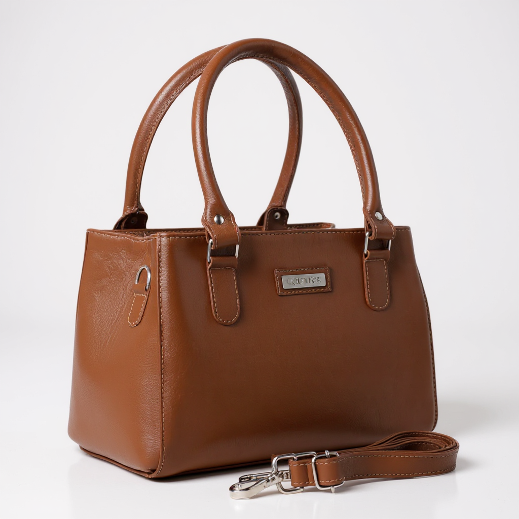 Bolsa Feminina De Couro Legitimo Modelo Box | Preta