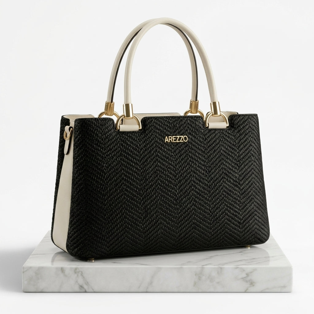 Bolsa Tote Feminina Grande Textura Chevron | Alto Impacto Visual