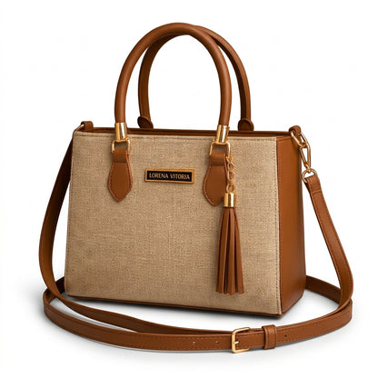 Bolsa Tote Feminina Santana Detalhes Pastel | Delicadeza e Estilo