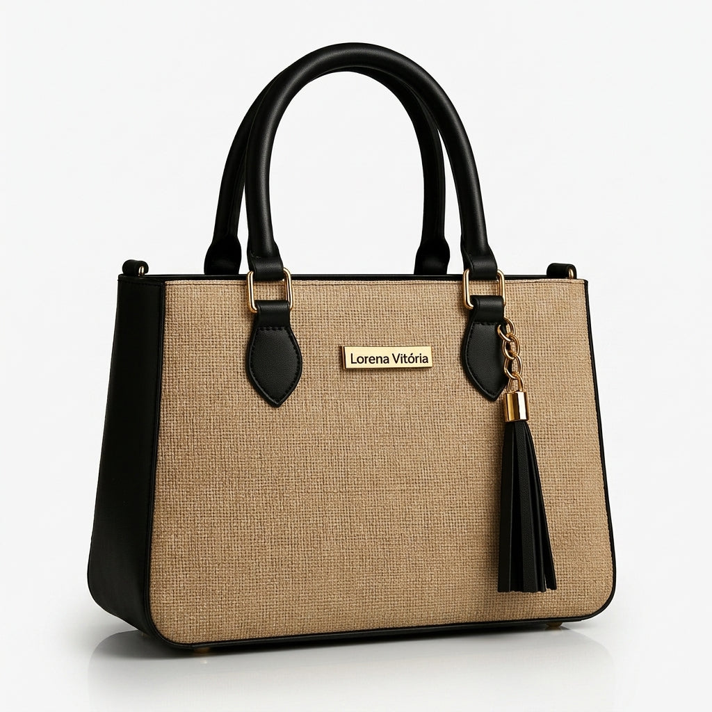 Bolsa Tote Feminina Santana Detalhes Pastel | Delicadeza e Estilo