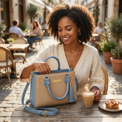 Bolsa Tote Feminina Santana Detalhes Pastel | Delicadeza e Estilo