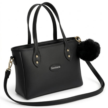 Bolsa Tote Preta Modelo Santana