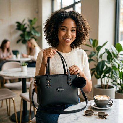 Bolsa Tote Preta Modelo Santana