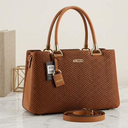 Bolsa Tote Feminina Grande Textura Chevron | Alto Impacto Visual