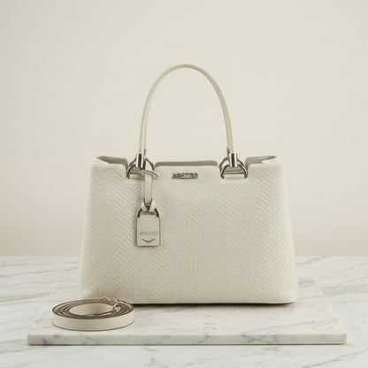 Bolsa Tote Feminina Grande Textura Chevron | Alto Impacto Visual