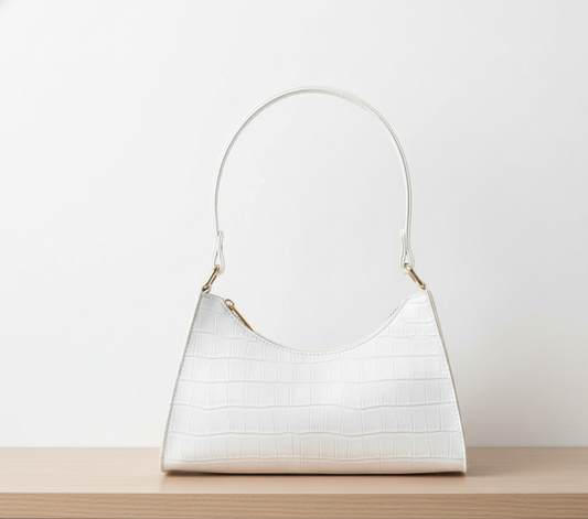 Bolsa Feminina Tiracolo Croco Gloss Black