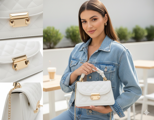 Bolsa Feminina Transversal Modelo Ivory Queen