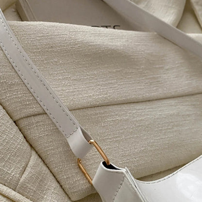 Bolsa Feminina Tiracolo Baguete Feminina de Ombro em Verniz