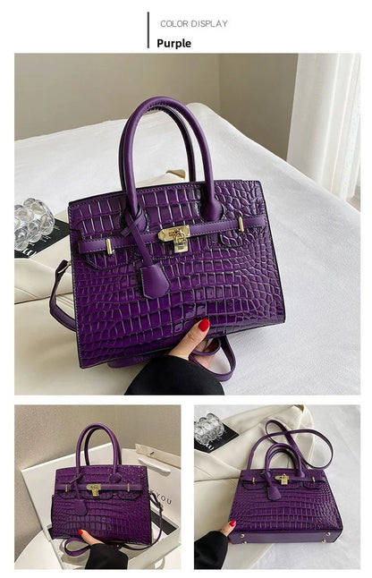 Bolsa Feminina Tote Modelo Queen Croco White – Edição Limitada