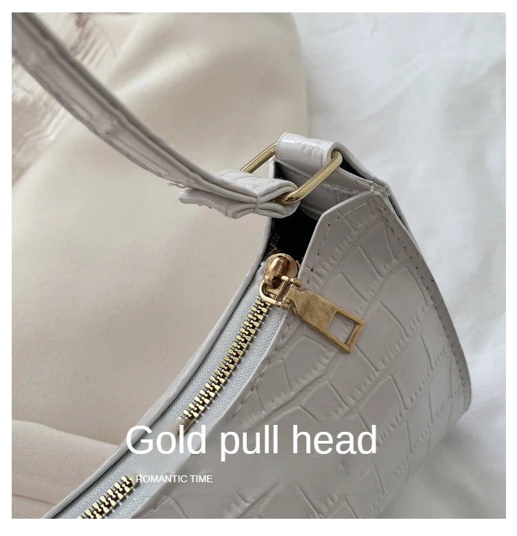 Bolsa Feminina Tiracolo Croco Gloss Black