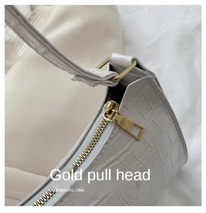 Bolsa Feminina Tiracolo Croco Gloss Black