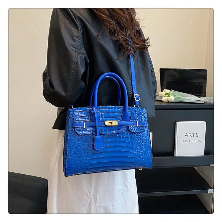 Bolsa Feminina Tote Modelo Queen Croco White – Edição Limitada