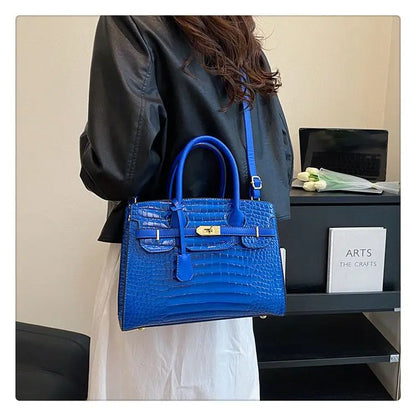 Bolsa Feminina Tote Modelo Queen Croco White – Edição Limitada