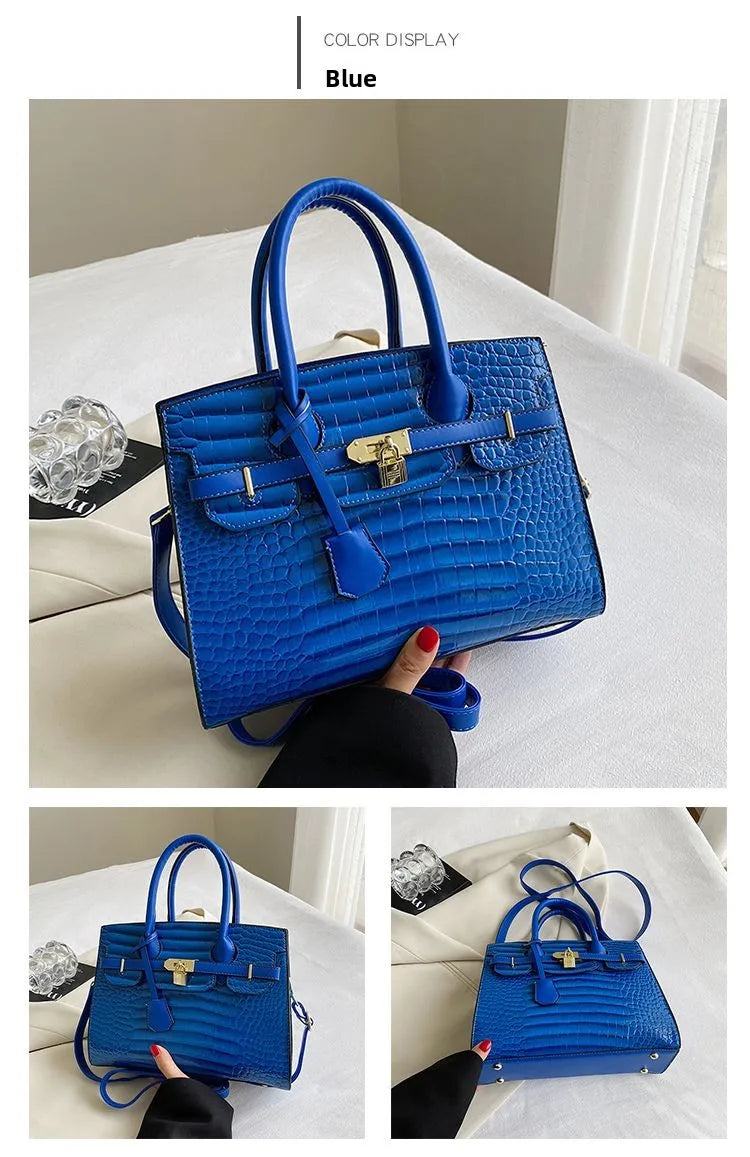 Bolsa Feminina Tote Modelo Queen Croco White – Edição Limitada