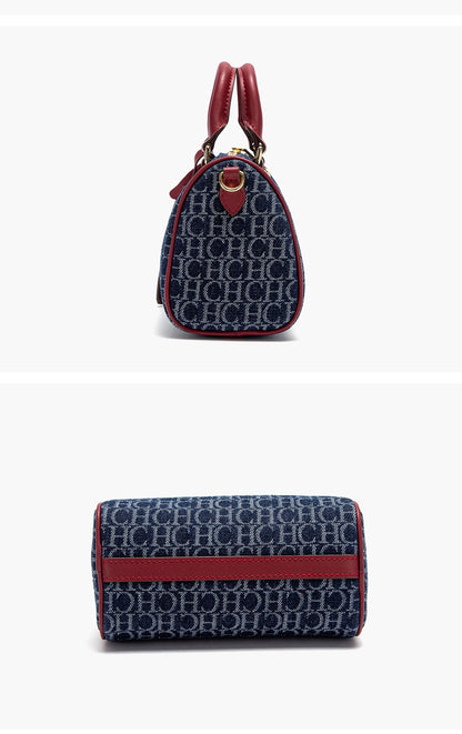 Bolsa Feminina Tiracolo Barrel Retro Denim