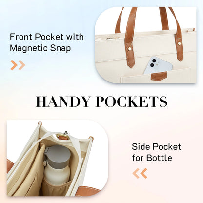 Bolsa Feminina Tote Executiva Victoria – Pingente Charm Gold