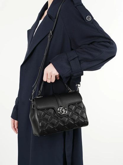 Bolsa Feminina Transversal Mocca Deluxe – Estruturada em Matelassê