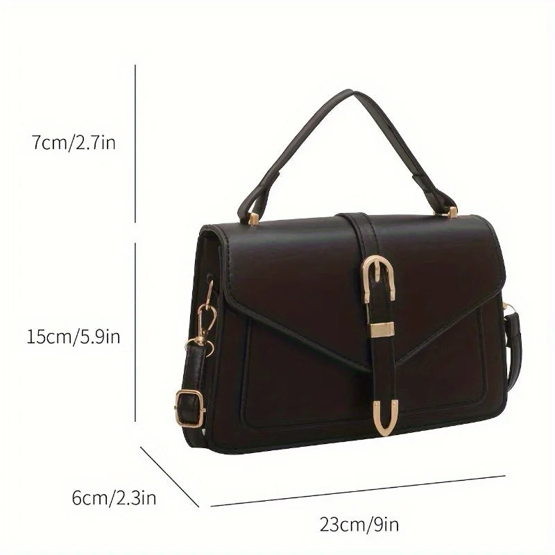 Bolsa Feminina Transversal Classic Buckle Black