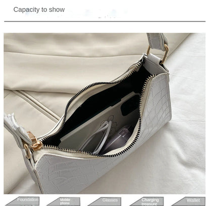 Bolsa Feminina Tiracolo Croco Gloss Black