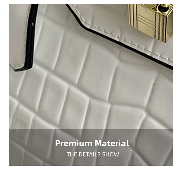 Bolsa Feminina Tote Modelo Queen Croco White – Edição Limitada