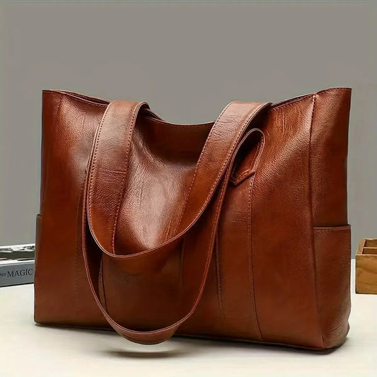 Bolsa Feminina de Couro Modelo Box Mocha – Alça Sporty Chic