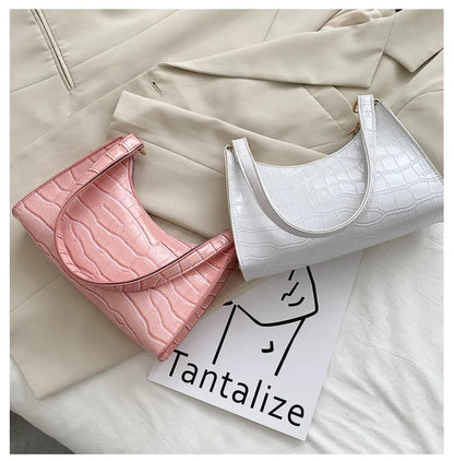 Bolsa Feminina Tiracolo Croco Gloss Black