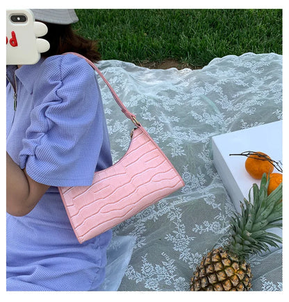 Bolsa Feminina Tiracolo Croco Gloss Black