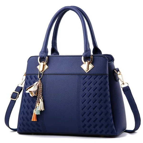 Bolsa Feminina Media Modelo Fanny Azul Escura