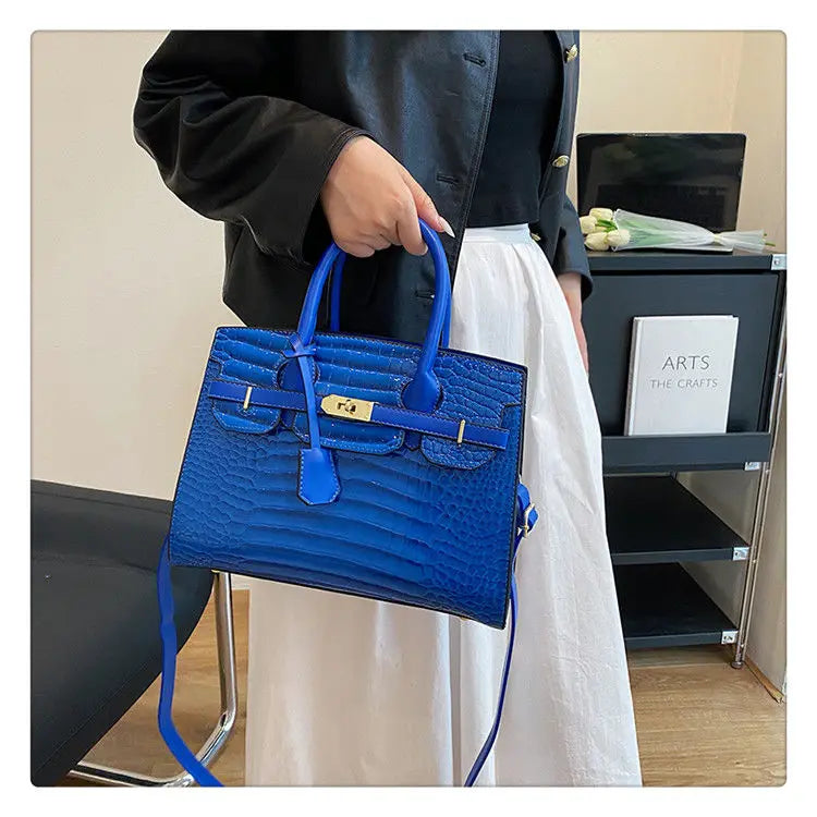 Bolsa Feminina Tote Modelo Queen Croco White – Edição Limitada