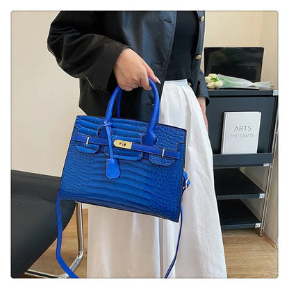 Bolsa Feminina Tote Modelo Queen Croco White – Edição Limitada