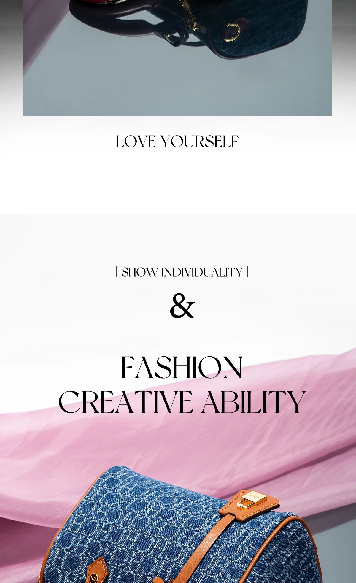 Bolsa Feminina Tiracolo Barrel Retro Denim