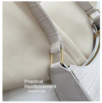 Bolsa Feminina Tiracolo Croco Gloss Black