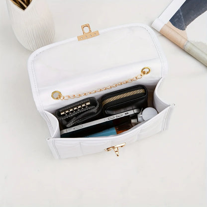 Bolsa Feminina Tiracolo Feminina Preta com Matelassê Geométrico