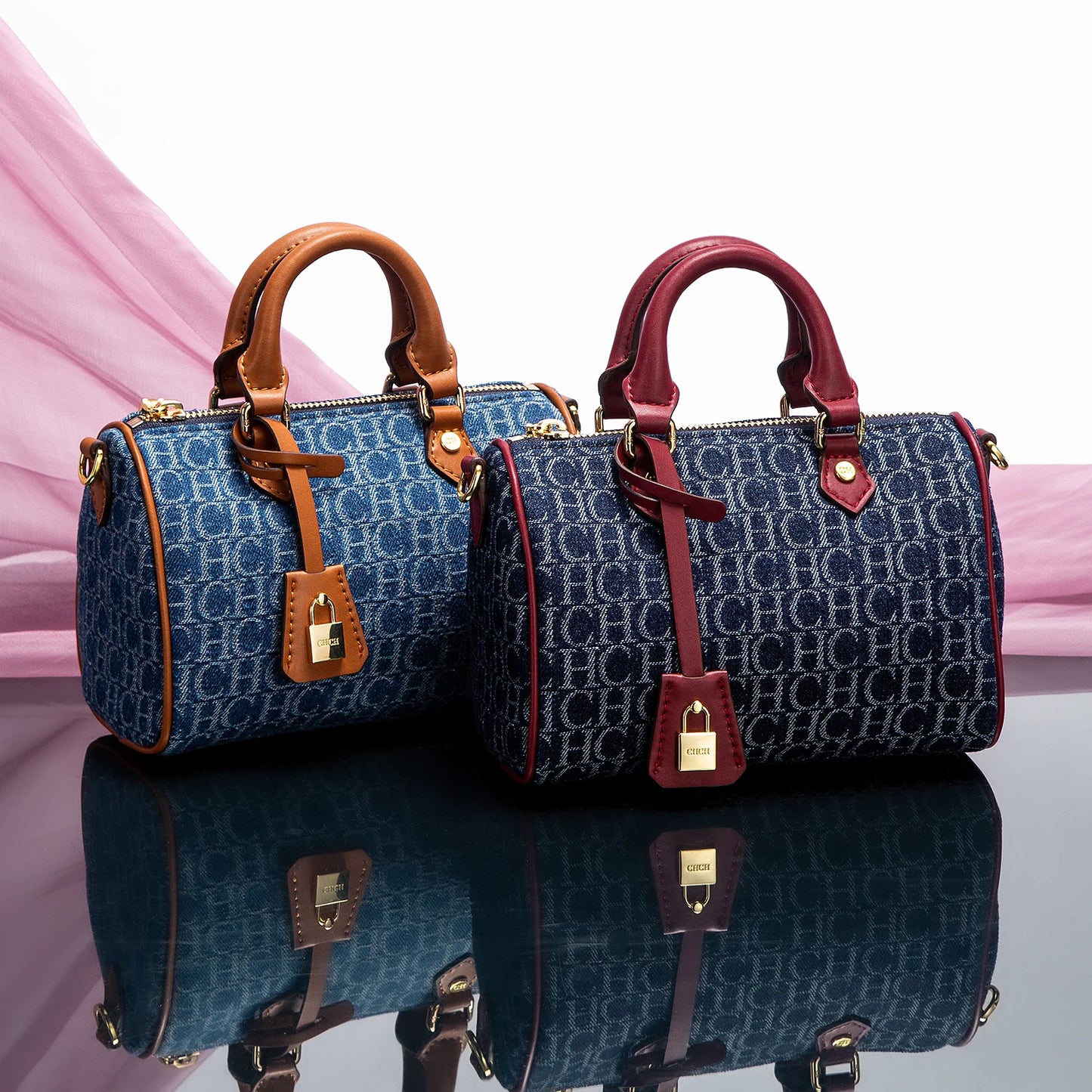 Bolsa Feminina Tiracolo Barrel Retro Denim