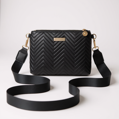 Bolsa Feminina Transversal Modelo Raquel | Preta