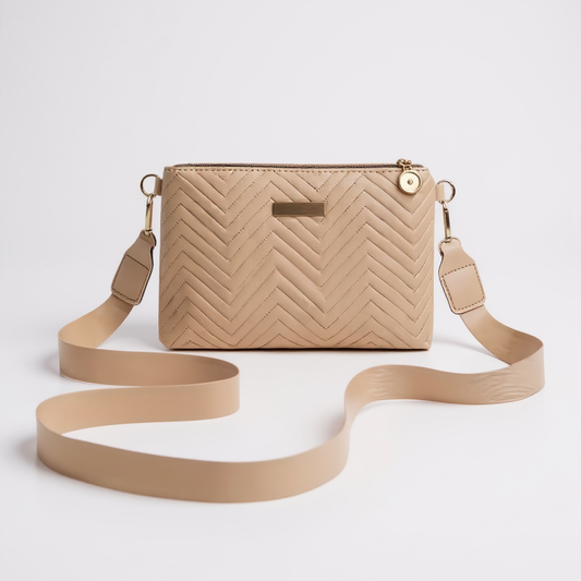 Bolsa Feminina Transversal Modelo Raquel | Bege