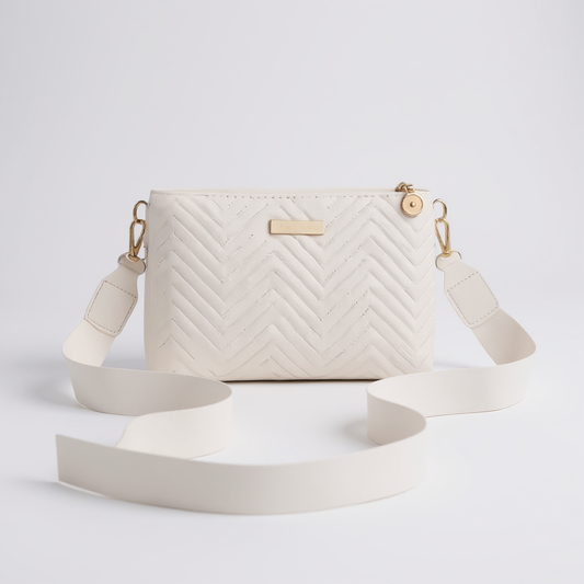 Bolsa Feminina Transversal Modelo Raquel | Branca