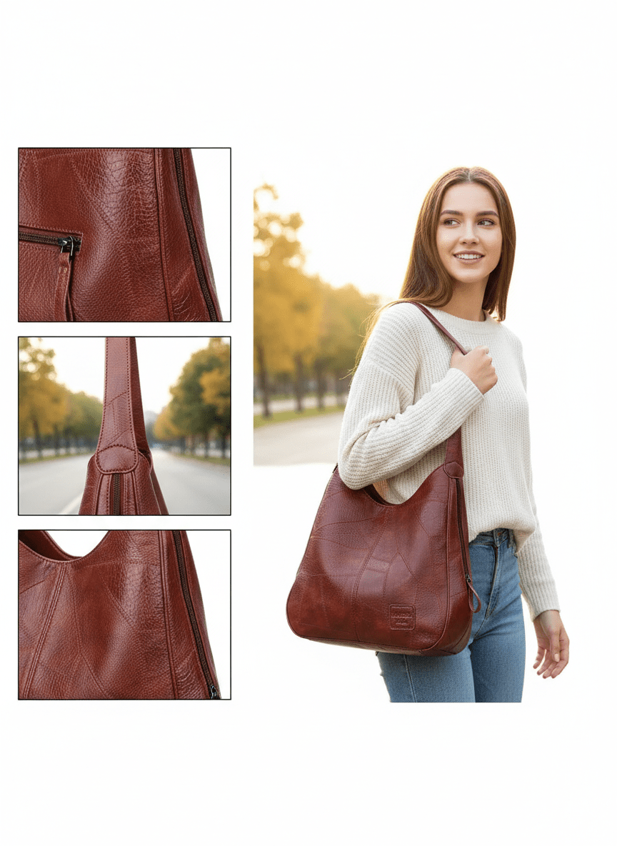 Bolsa Feminina de Couro Modelo Sienna - Loja Glamurize LTDA