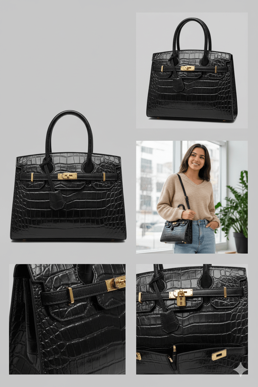 Bolsa Feminina Tote Modelo Queen Croco - Loja Glamurize LTDA