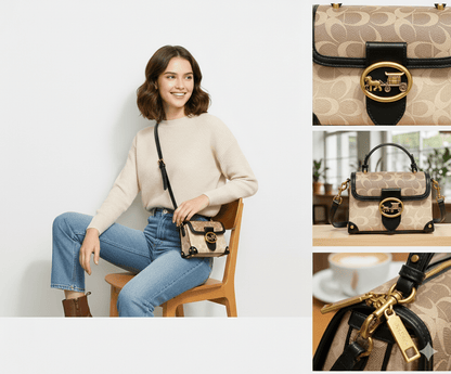 Bolsa Feminina Transversal Baú Modelo Heritage - Loja Glamurize LTDA