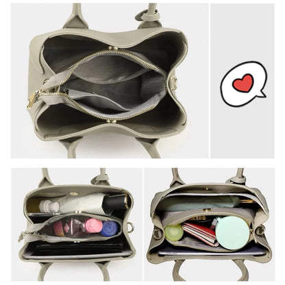 Bolsa Feminina Média Estruturada com 3 Divisórias e Alça Transversal Modelo Lorraine